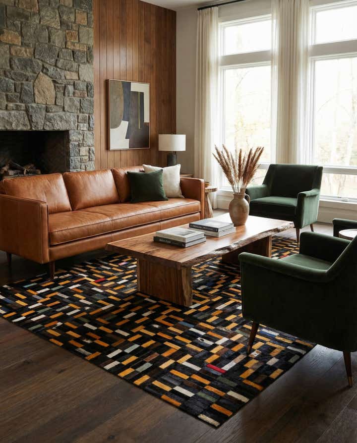 4' 11 x 7' 11 Cowhide - Patchwork Rug