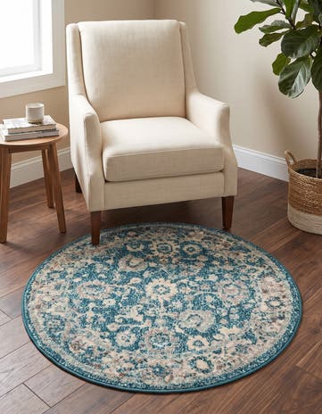 Turquoise Carrington Round Rug