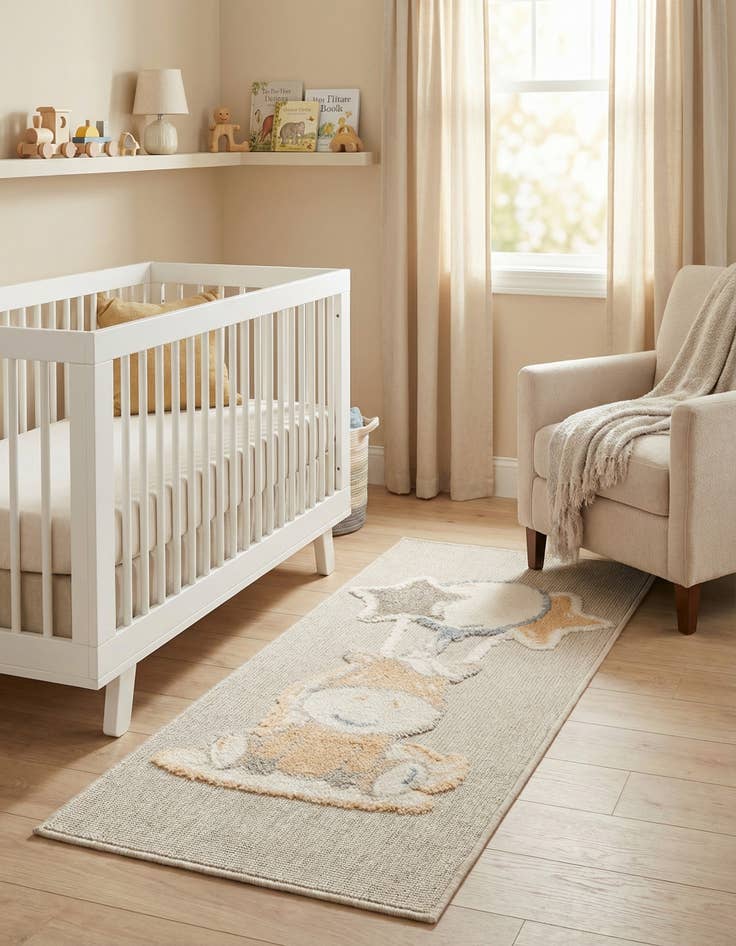 Detail image of 2' x 4' Whimsy Kids Runner Rug