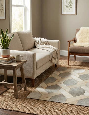 1' 10 x 2' 8 Cowhide Rug