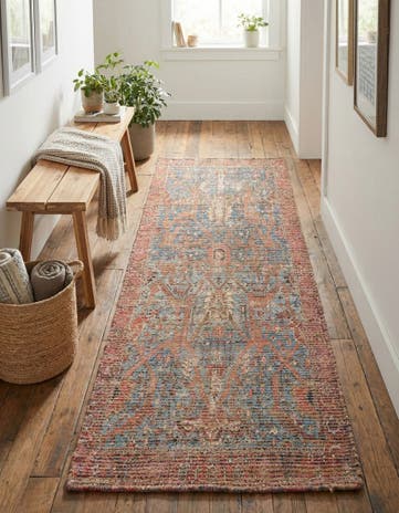 2' 2 x 6' 1 Chenille Jute Runner Rug
