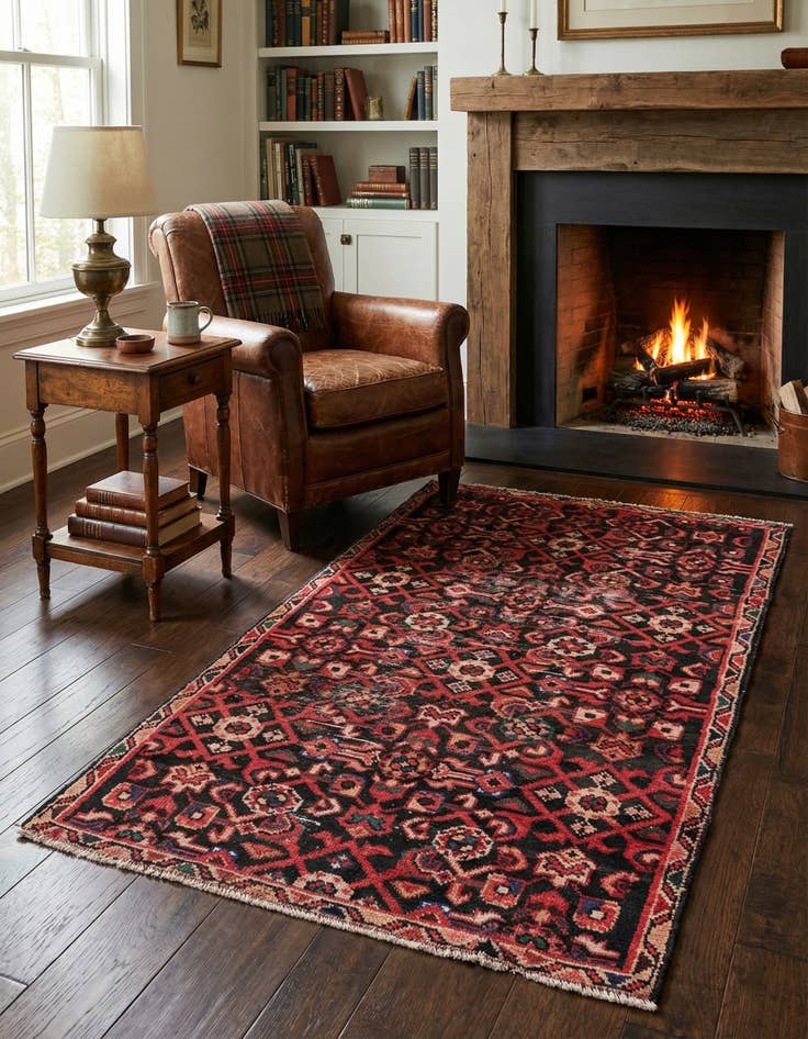 Detail image of  2' 8 x 5' 2  Hand Knotted Ultra Vintage Persian Wool Rug