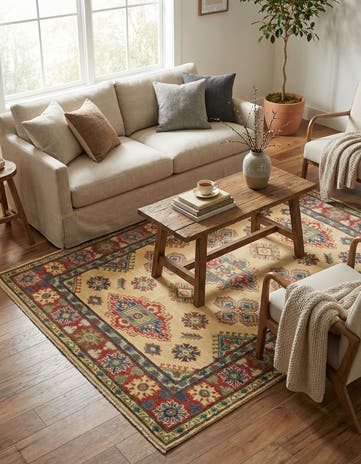 4' 2 x 6' Hand Knotted Kazak Rug