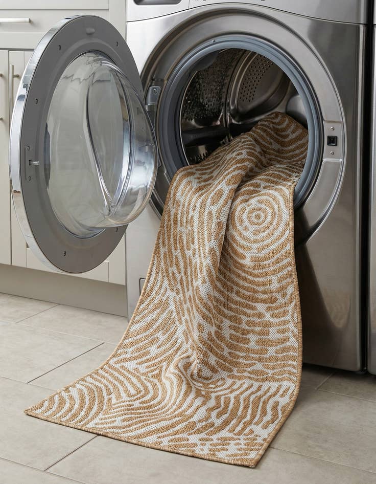 Detail image of  2' x 5' 3  Washable Modern Indoor / Outdoor Runner Rug