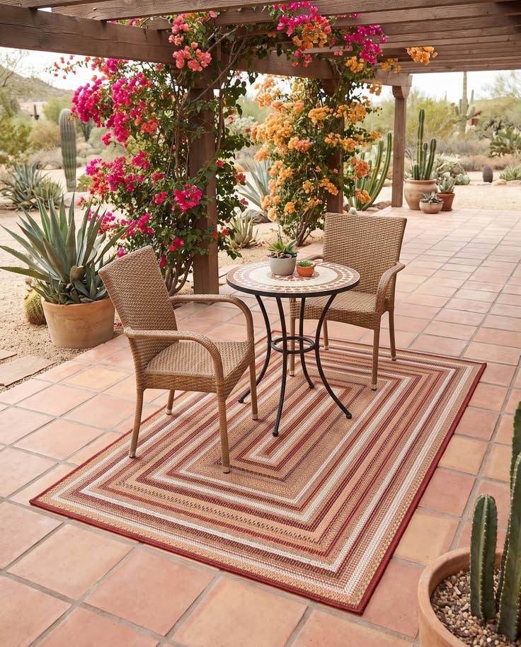 Detail image of 3' 3 x 5' 3 Easy-Clean Baja Indoor / Outdoor Rug