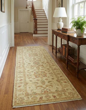 2' 6 x 6' 5 Hand Knotted Peshawar Ziegler Runner Rug