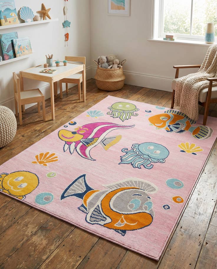 Detail image of 5' 3 x 7' 7 Easy-Clean Indoor / Outdoor Rug