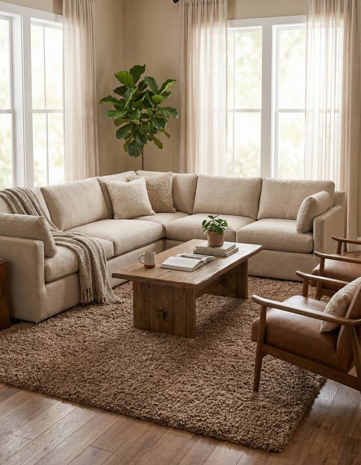 Detail image of 10' x 13' Solid Shag Rug