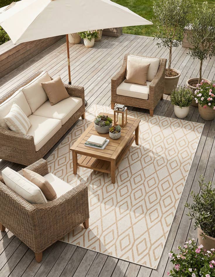 Detail image of 7' x 10' Easy-Clean Jill Zarin Turks and Caicos Indoor / Outdoor Rug