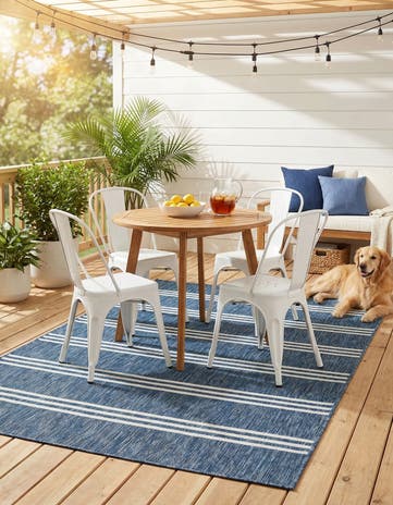 5' 3 x 8' Easy-Clean Jill Zarin Anguilla Indoor / Outdoor Rug