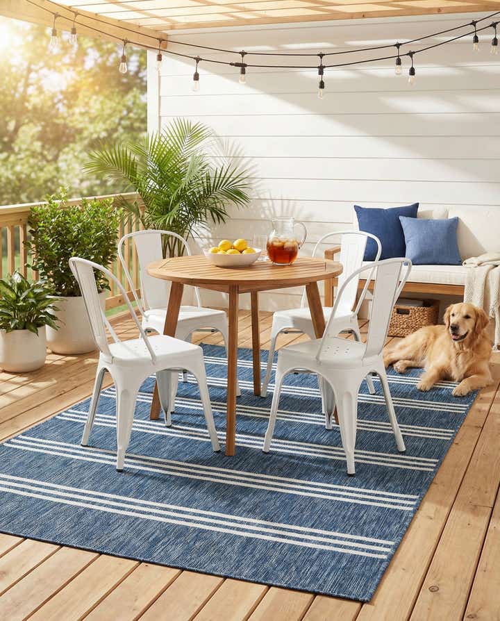 5' 3 x 8' Easy-Clean Jill Zarin Anguilla Indoor / Outdoor Rug