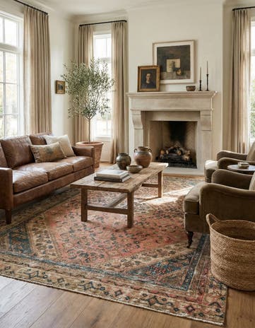6' x 8' 10 Hand Knotted Ultra Vintage Persian Wool Rug