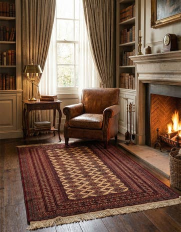4' 1 x 5' 6 Afghan Rug