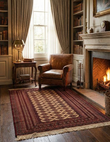 4' 1 x 5' 6 Afghan Rug