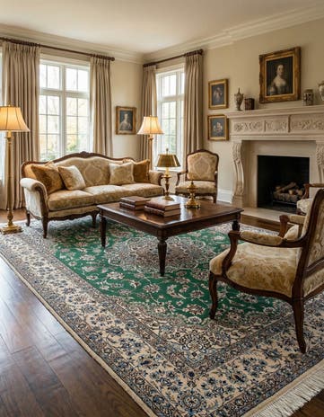 6' 6 x 9' 11 Hand Knotted Nain Persian Rug