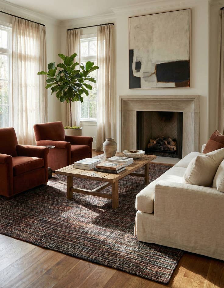 Detail image of 7' 10 x 10'  Hand Knotted Darya Wool Rug