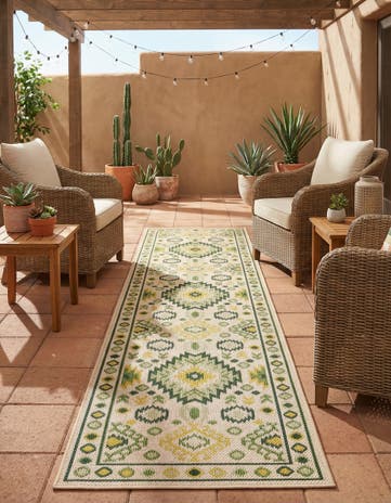 2' 7 x 10' Easy-Clean Baja Indoor / Outdoor Runner Rug
