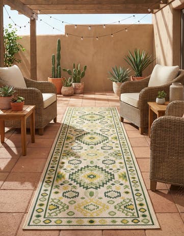 2' 7 x 10' Easy-Clean Baja Indoor / Outdoor Runner Rug