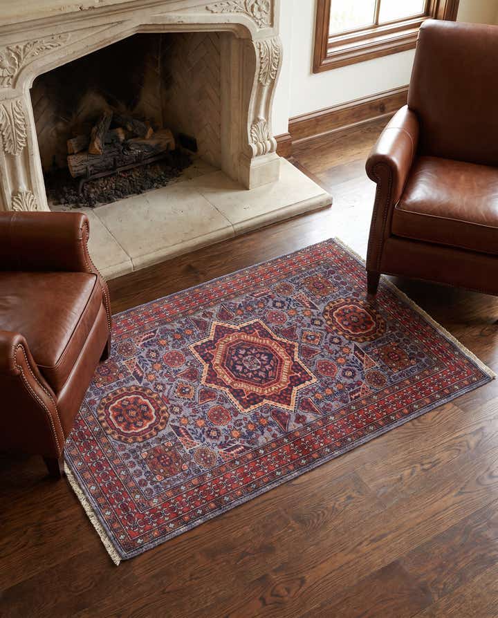 3' 5 x 5' Hand Knotted Mamluk Ziegler Rug