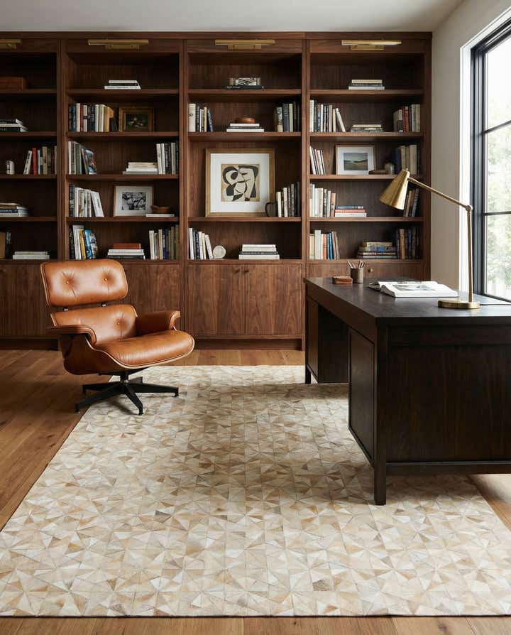 6' 8 x 9' 8 Cowhide Stocks Rug