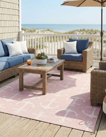7' x 10' Easy-Clean Coastal Indoor / Outdoor Rug