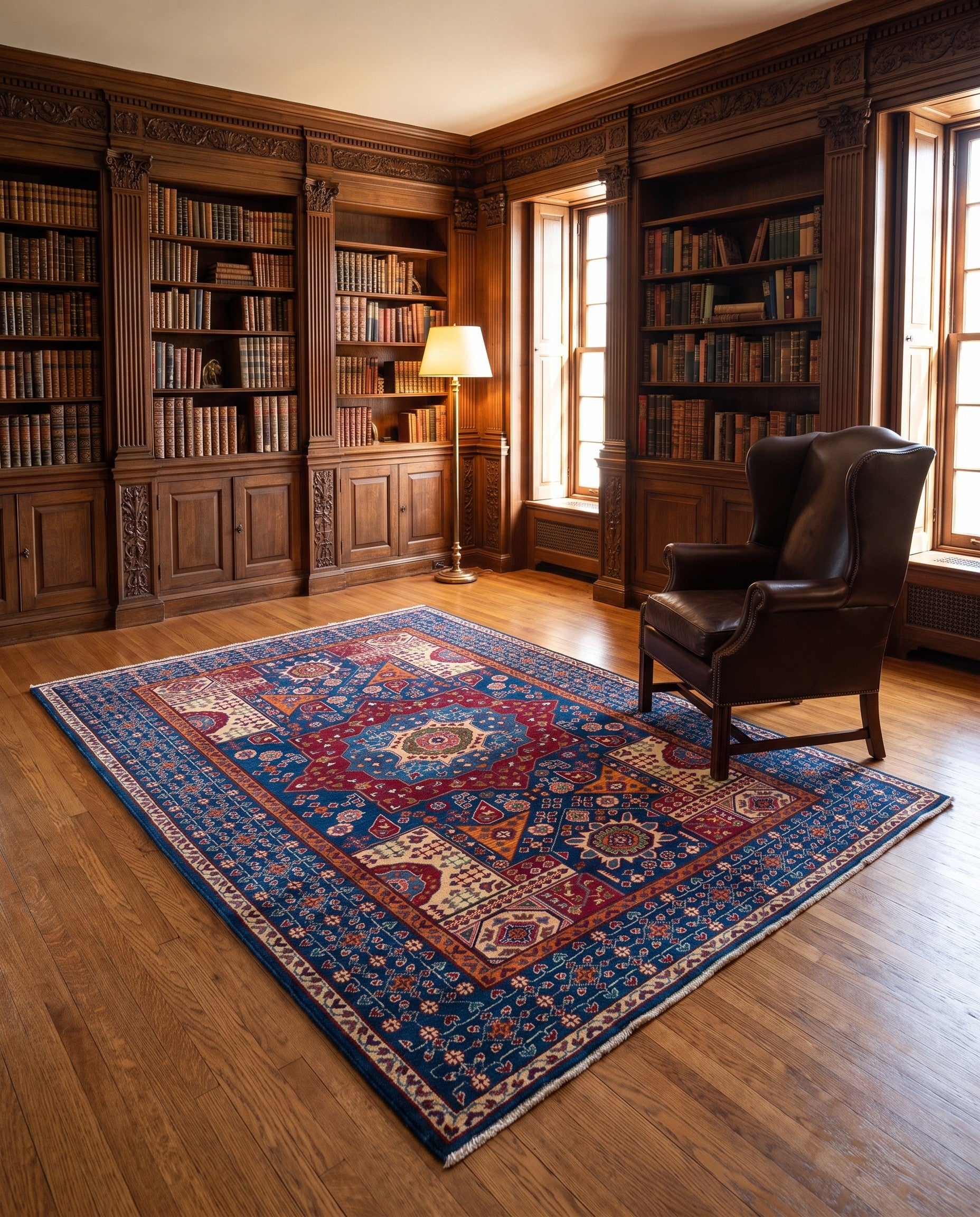 4' 11 x 6' 5 Hand Knotted Shirvan Rug