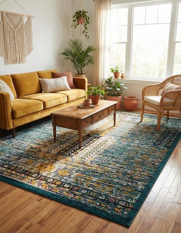 Teal Madeline Rug