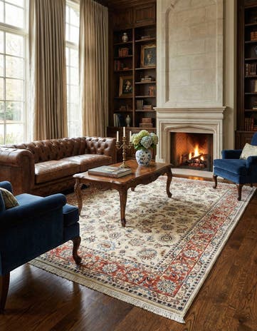 8' x 11' 4 Tabriz Wool Rug