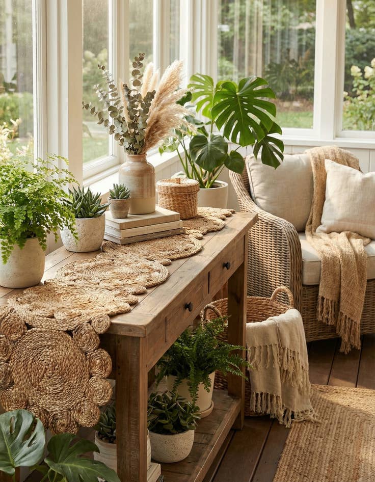 Detail image of 1' 4 x 6' 1 Braided Jute Table Runner Rug