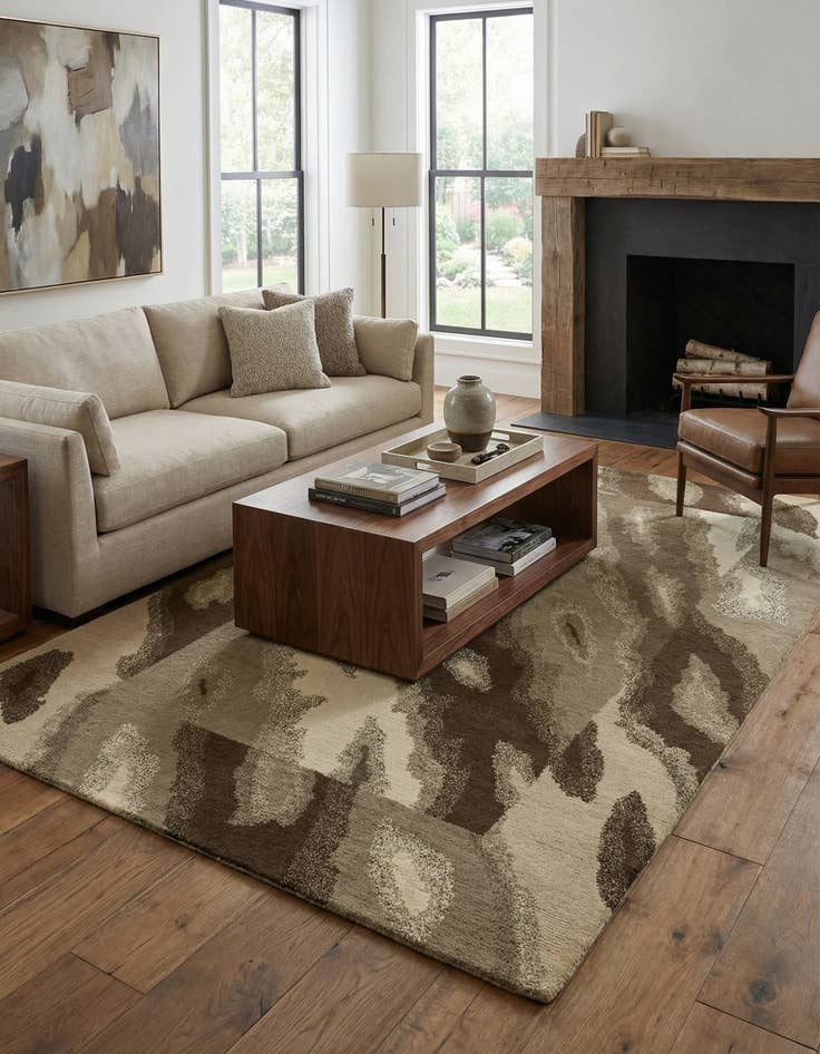 Detail image of 4' x 6' 1  Hand Knotted Nepal Wool Rug