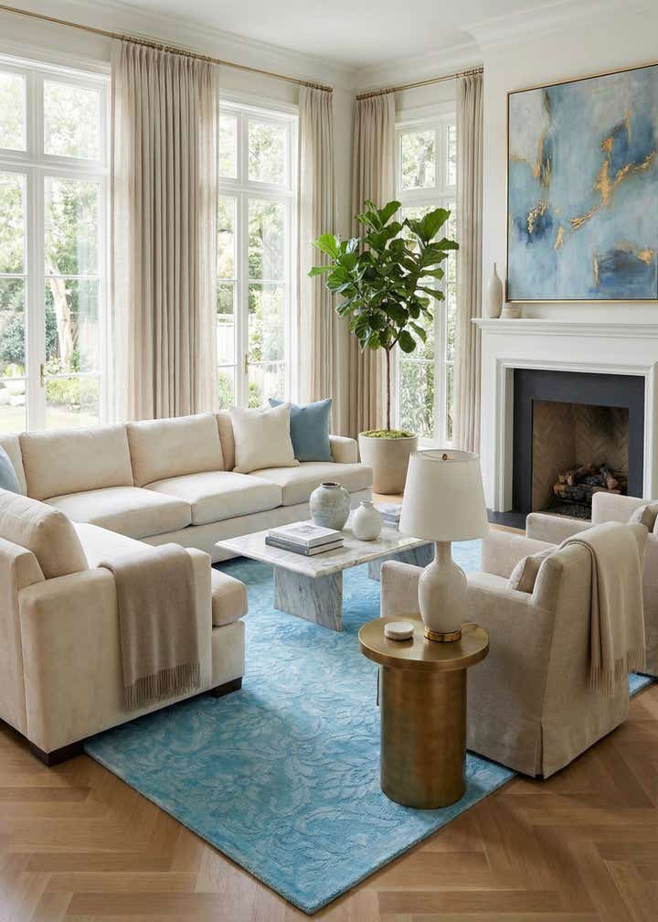 5' 9 x 7' 11 Hand Knotted Darya Wool Rug
