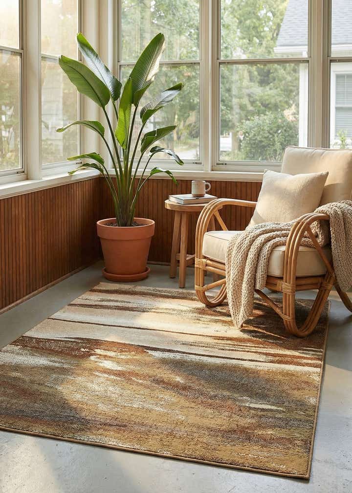 4' x 6' Easy-Clean Modern Indoor / Outdoor Rug