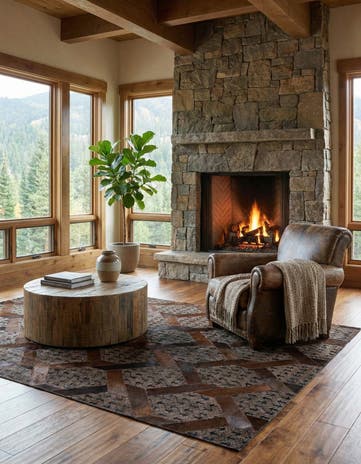 5' 3 x 7' 10 Cowhide - Patchwork Rug