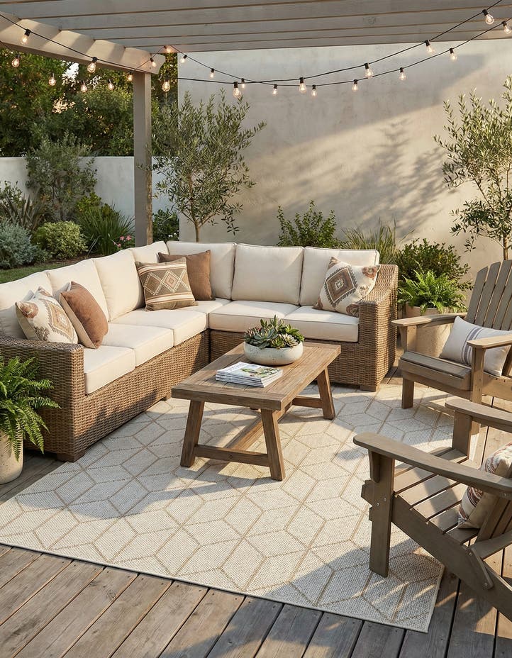 6' 1 x 9' Easy-Clean Lattice Indoor / Outdoo...