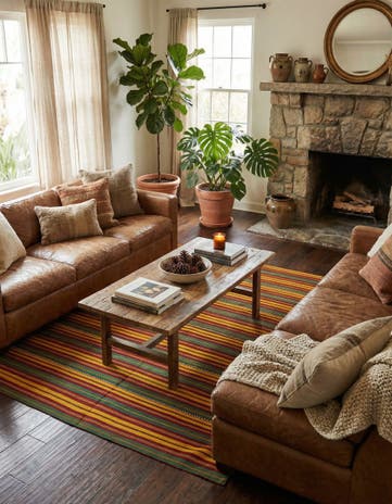 6' 7 x 6' 9 Hand Woven Kilim Fars Wool Square Rug