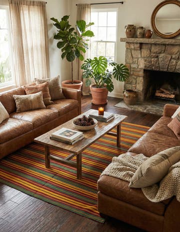 6' 7 x 6' 9 Hand Woven Kilim Fars Wool Square Rug