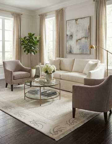 5' 7 x 7' 10 Hand Knotted Darya Wool Rug