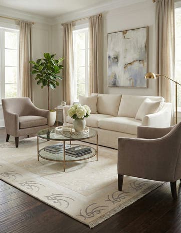 5' 7 x 7' 10 Hand Knotted Darya Wool Rug