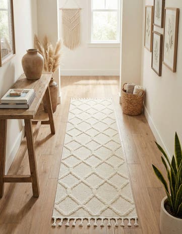 Ivory Boho Runner Rug