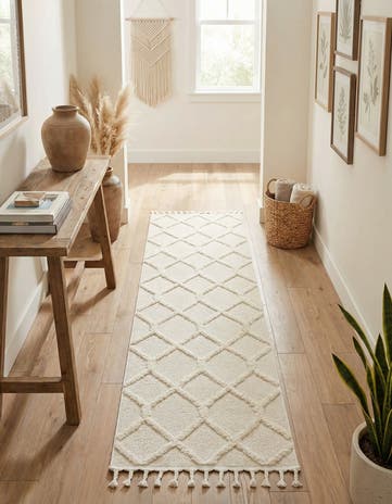 Ivory Boho Runner Rug