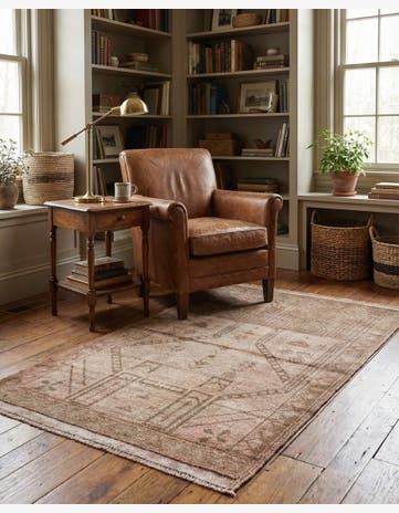 3' x 4' 7 Hand Knotted Ultra Vintage Persian Wool Rug
