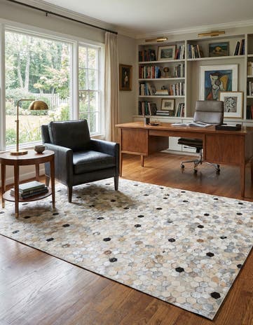 5' 2 x 7' 5 Cowhide Stocks Rug