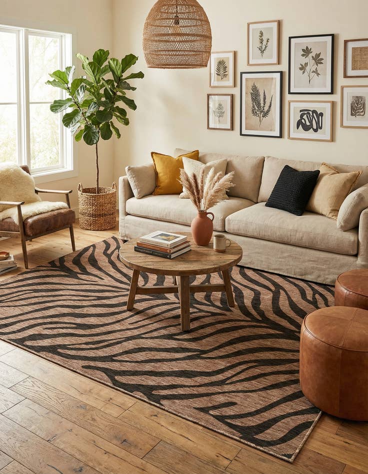 Detail image of 10' x 14'  Washable Safari Indoor / Outdoor Rug