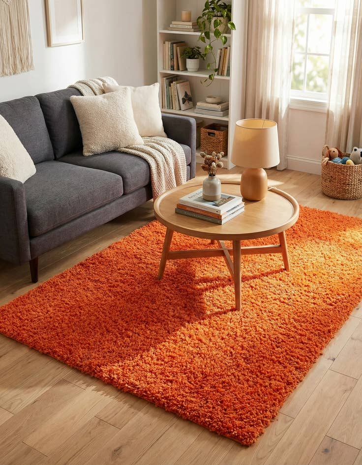 Detail image of 4' x 6' Solid Shag Rug