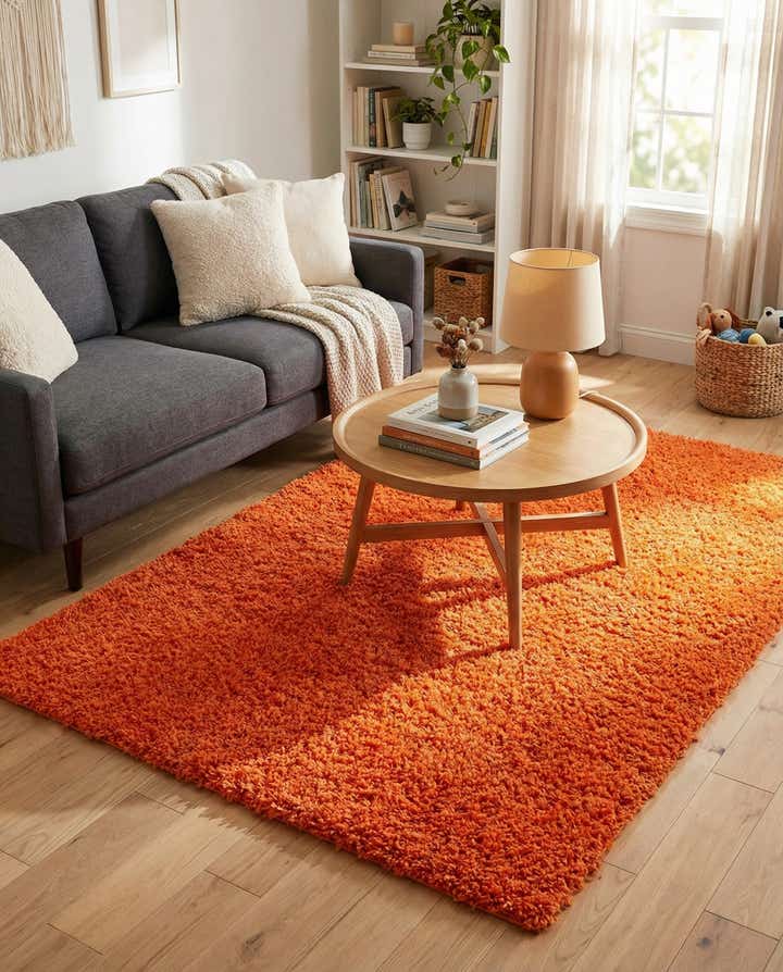 125cm x 185cm Solid Shag Teppich