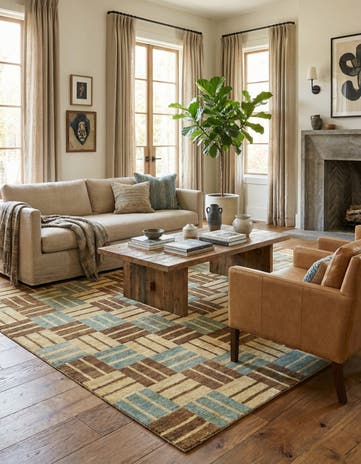 8' 2 x 9' 10 Hand Knotted Modern Ziegler Rug