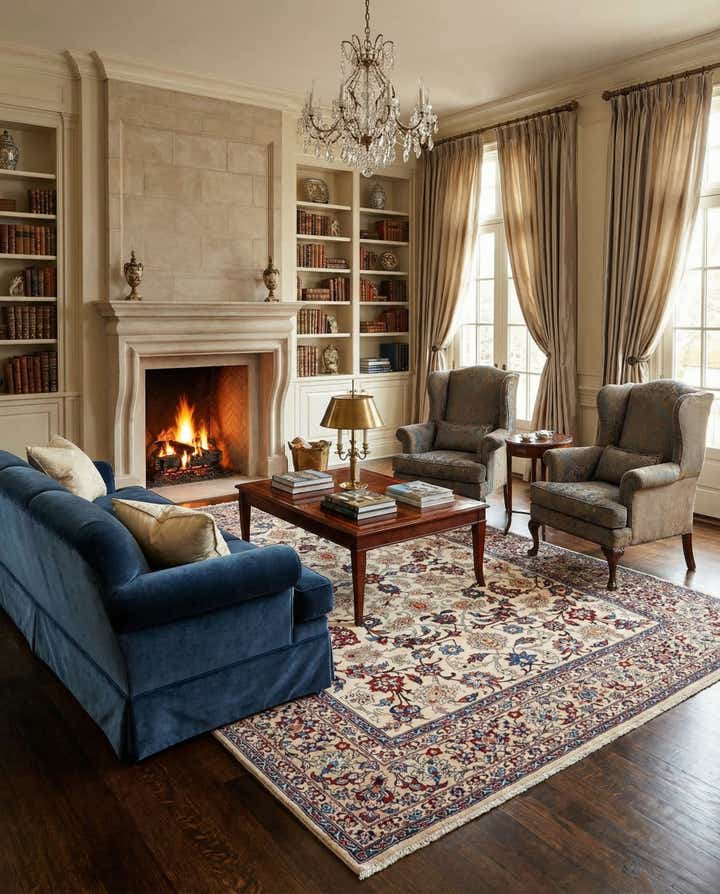8' 1 x 11' 5 Kashan Wool Rug