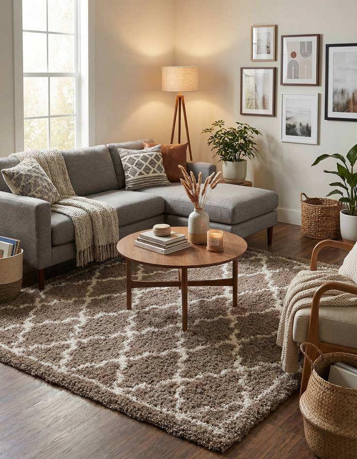 Detail image of  8' x 8' Infinity Shag Square Rug