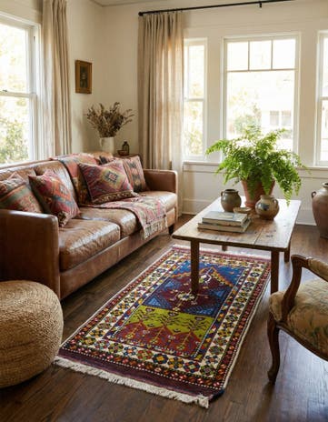 2' 9 x 5' Hand Knotted Anatolian Oriental Wool Rug