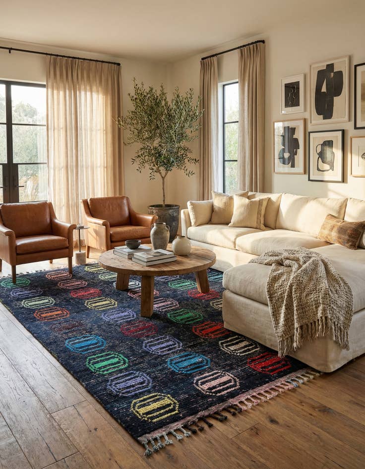 Detail image of 7' 10 x 10' 6  Hand Knotted Moroccan Wool Rug